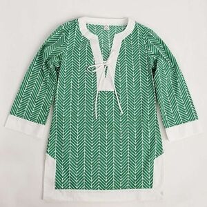 Mott 50 Women's Classic Contrast Tunic green white size medium